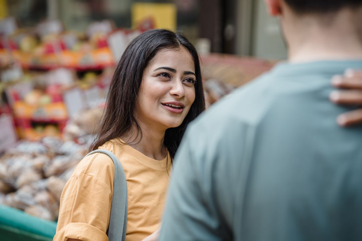 Couple enjoying a shopping day — the retail experience at SPJ Vedatam