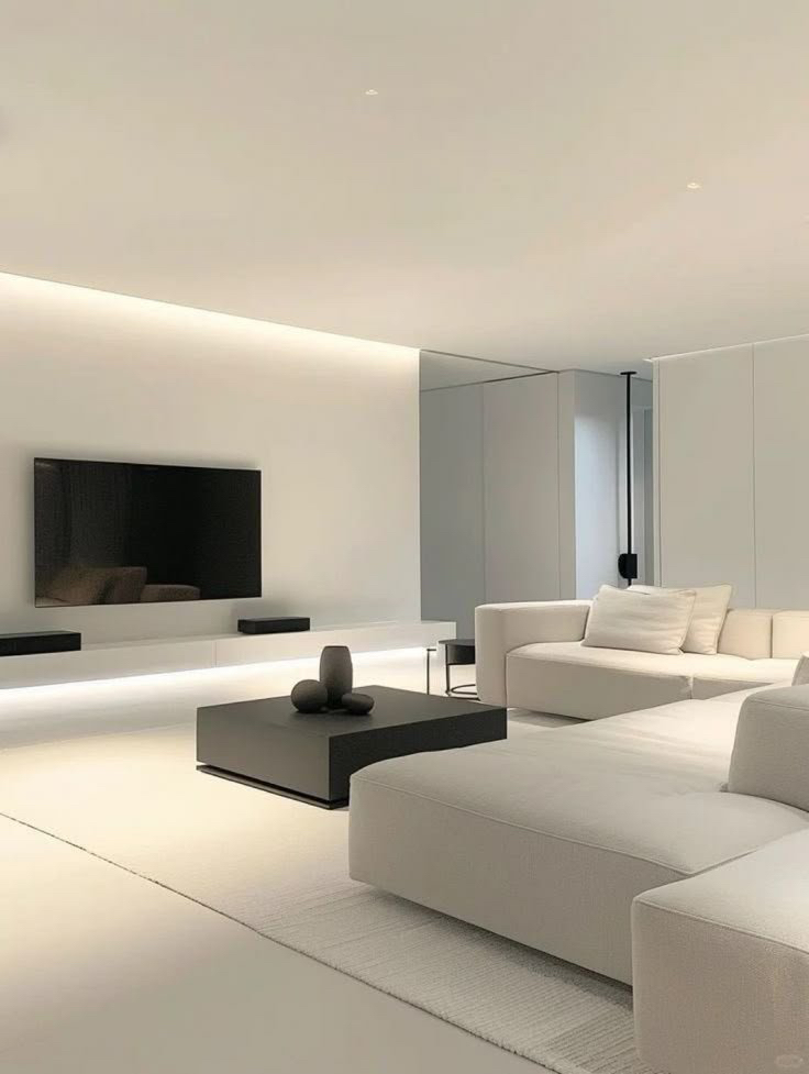 Indicative minimal living room interior